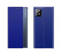 Hülle® Viewable Side Window Stand Function Flip Case Compatible for Oppo Find X3 Pro/Oppo Find X3 (Blue)