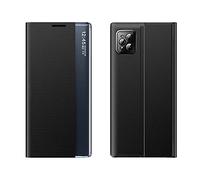 Hülle® Viewable Side Window Stand Function Flip Case Compatible for Oppo Find X3 Pro/Oppo Find X3 (Black)