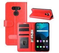 Hülle® Wallet Flip Case Compatible for LG Harmony 4 (Red)