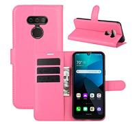 Hülle® Wallet Flip Case Compatible for LG Harmony 4 (Red Rose)