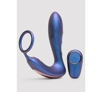 Hueman Black Hole Galactic Silicone Remote Control Cock Ring Butt Plug - Purple Purple