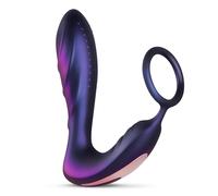 Hueman Black Hole - Purple Remote Anal Vibrator with Cock Ring