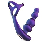 Hueman Stellar Force - anal vibrator and penis ring (purple)