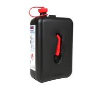 Hünersdorff 2L black HD-PE fuel canister with outlet