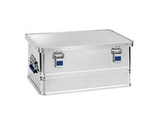 hünersdorff 451150 Eco Aluminium Box 48 Litres Waterproof with Rubber Seal, Lightweight, Stable, Folding Handles, Preparation for Locks, Colour: Silver