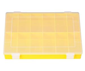 huenersdorff 611800 PP-Classic 12 Compartments Assortment Box - Yellow