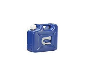 hünersdorff AdBlue Jerry Can 10 Litre HDPE Empty Reusable White Accessories Dark Blue Ideal for Beta Nkung on Adblue Car Zapfsäulen, Spout Suitable for AdBlue Tank Connection