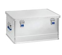hünersdorff Aluminium Box Office 74 Litres, Splash-proof with Rubber Seal, Lightweight, Sturdy, Folding Handles, Preparation for Locks, Colour: Silver