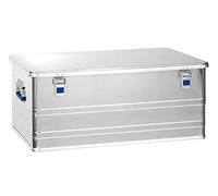 hünersdorff Aluminium box professional 140 litres, waterproof with rubber seal, lightweight, stable, folding handles, preparation for locks, colour: silver.