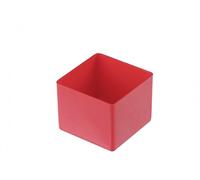 hünersdorff Insert box made of high-impact polystyrene (PS), dimensions: 54 x 54 x 45 mm, colour: red