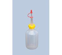 hünersdorff Squeeze Bottle 50 ml, LD-PE, Food-Safe, for Particularly Fine Dosage, with Sturdy Union Nut and Drip Cap, for Kitchen, Laboratory or Hobby, Natural