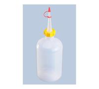 hünersdorff Squeeze bottle 500 ml, LD-PE, food-safe, for particularly fine dosage, with sturdy union nut and drip cap, for kitchen, laboratory or hobby