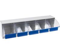 hünersdorff Transparent Container/Storage Box/Latch for Optimal MultiStore Storage System in Modular Principle Made of High-Impact Plastic (PS), No. 5