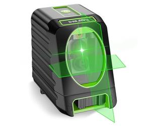 Huepar BOX-1G Green Laser Level with Pulse Mode, 0.2mm Pro Accuracy, Switchable Cross Line Self-Leveling Line Laser, Large Fan Angle with 150 Vertical&130 Horizontal Laser Line, 360° Magnetic Base