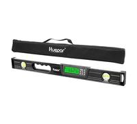 Huepar Digital Spirit Level and Protractor 24 Inch with 2 High Accurate Levels and LCD Display, Aluminum Alloy Electric Tool, Bottom Ruler, Soft Rubber Handle TL60