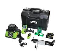Huepar Professional Self Rotating Laser Level Green Beam Kit, RL200HVG | Self Leveling Laser Level, 360 Self Rotary Laser Beam Indoor/Outdoor Heavy Laser Tool with Remote Control, RL200HVG