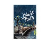 HUERIER Midnight in Paris Poster for Room Aesthetic Canvas Wall Art Decor Room Canvas Artistic Bedroom Poster16x24inch(40x60cm) Unframe-style