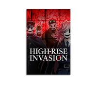 HUERWJRBJ High-Rise Invasion Anime Poster Modern Art Paintings Aesthetic Canvas Cover Wall Art Posters Suitable for Any Location 12x18inch(30x45cm) Unframe-style