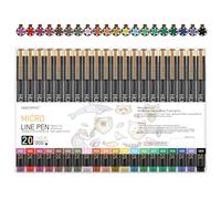 huesamhi 005 Micro Pen,20 Colors Waterproof Ink,FineLiner Pens for Art Illustration,Sketching, Anime, Bullet journal,and Technical Drawing.