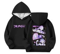Huesdet Korean Pop Movie Trends Hoodies for Kids Girls Boys Vintage Y2k Pullover Hip Hop Streetwear Casual South Korea Pop Singer Costume Hoodie Long Sleeve Hooded Sweatshirt Black