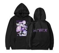 Huesdet Korean Pop Movie Trends Sweatshirt Pullover Hoodies Girls South Korea Pop Singer Printed Hip Hop Fashion Long Sleeve Hooded Tshirt for Boys Black