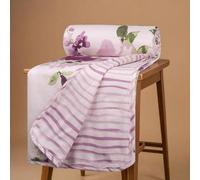 HUESLAND Dohar Reversible Blanket for Toddlers, 100% Cotton, Soft Cambric Fabric, All Weather, Lightweight Quilt, Blanket for Infants, Newborns, 104.1 x 139.7 cm, Floral Fusion, Purple and