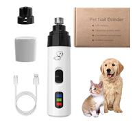 Huesom Silent Groom Nail Grinder, Silent Grind Pro for Dog Nails, Low Noise USB Rechargeable Pet Clipper, All Pet Sizes and Nail Thicknesses, Suitable for Dogs and Cats (1Set)
