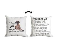 huester Great Dane Dog Pillow Covers 18x18, White It’s Not Dog Hair It’s Great Dane Glitter Dog Pillows Decorative Throw Pillows Cover, Great Dane Home Dog Decor, Great Dane Dog Lover Gifts(dog10)