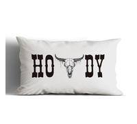 huester Western Pillow Covers 12x20, Western Throw Pillows Cases, Cow Skull Howdy Sign Pillows Decorative Throw Pillows Cover, Western Cow Bull Skull Home Bedroom Living Room House Decor