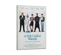 HUEYRORRYT JASURYWO I R I A Fish Called Wanda Posters Aesthetic Wall Art Decor Vintage Canvas Decorative Painting Poster for Living Room Bed Room 16x24inch(40x60cm) Frame-style