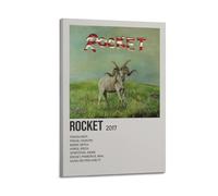 HUEYRORRYT JASURYWO I R I Alex G Rocket Posters Aesthetic Wall Art Decor Vintage Canvas Decorative Painting Poster for Living Room Bed Room 16x24inch(40x60cm) Frame-style