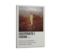 HUEYRORRYT JASURYWO I R I David Kushner Album Footprints I Found Posters Aesthetic Wall Art Decor Vintage Canvas Decorative Painting Poster for Living Room Bed Room 12x18inch(30x45cm) Frame-style