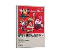 HUEYRORRYT JASURYWO I R I Elvis Presley Elvis' Christmas Album Posters Aesthetic Wall Art Decor Vintage Canvas Decorative Painting Poster for Living Room Bed Room 08x12inch(20x30cm) Frame-style
