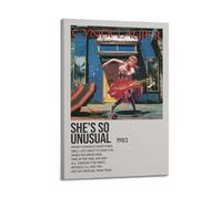 HUEYRORRYT JASURYWO I R I She's So Unusual by Cyndi Lauper Posters Aesthetic Wall Art Decor Vintage Canvas Decorative Painting Poster for Living Room Bed Room 08x12inch(20x30cm) Frame-style