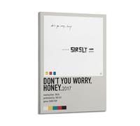 HUEYRORRYT JASURYWO I R I Sir Sly Album Don't You Worry, Honey Posters Aesthetic Wall Art Decor Vintage Canvas Decorative Painting Poster for Living Room Bed Room 16x24inch(40x60cm) Frame-style