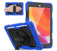 HUEZOE Case Compatible with iPad 10.2 Inch Model 2021/2020/2019, Shockproof Full Body Protection Cover for iPad 9/8/7 Generation, Blue