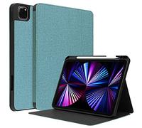 HUEZOE iPad Case Compatible with iPad Pro 11 Model 2021/2020/2018, Folding Stand Case with Pen Holder, Auto Sleep/Wake, Wine Red