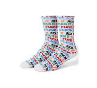 HUF - Fuck It Flyer White - Socks - white - Onesize - 59% Cotton, 39% Polyester, 2% Elastane Onesize