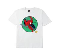 HUF Marvel Spider-Man T-Shirts for Men | Graphic Tees, Oversized Cotton Shirts, Streetwear | Comic Fan Apparel, White, XX-L