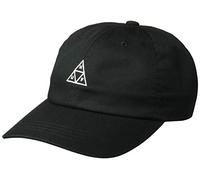 HUF Men's TT Curved Visor HAT, Black, One Size