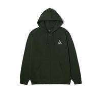 HUF Set Men's Triple Triangle Full Zip Hoodie, Hunter Green, XL