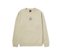 HUF Set Triple Triangle Crewneck Sweatshirt, Stone, XL