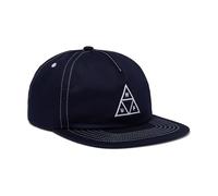 HUF Set Triple Triangle Snapback Hat, Navy/White, One size