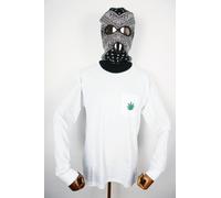 Huf Worldwide Skateboard T-Shirt Tee Longsleeve Green Buddy White In M