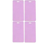 HUFENYU 4Pcs Erasable Badge Note Reusable Silicone Notepad Vertical Horizontal Mini Whiteboard Clipboard Lightweight Badge Buddy for Nurses Doctors Teachers(Purple*4,Vertical)