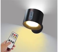 HUFENYU Glowright Lights Double-Sided Wall Lights 3 Color Temperatures Dimmable Magnetic 360° Rotation Cordless Adjustable Light(Black)