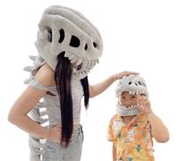 HUFENYU Realistic Dinosaur Skeleton Costume Set 3D Plush Dino-saur Skeletons Costume Set Halloween Dinosaur Skeleton Costume(Adult Version(45.7in))