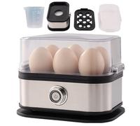 HUFENYU Smart Egg Cooker wth Auto Shut Effortless Egg Cooking with The Ultimate Stainless Steel Egg Cooker Electric Rapid Egg Boiler for 6 Eggs 3modes Kitchen Gadgets