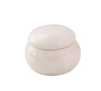 HUFFA 5ml Ceramic Mini Tea Pot - Small Sealed Storage Pot for Powder Rouge and Paste(5mlflatcan-Pink)