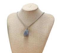 HUFFA Crystal Jade Aromatherapy Pendant - Teardrop Shaped Essential Oil Bottle with Prismatic Facets for Perfume and Aromatherapy(Gray Agate)